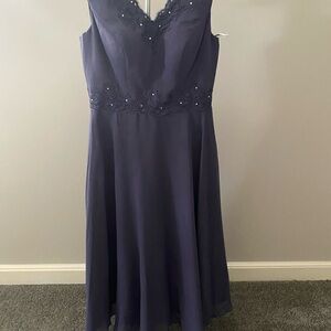Elegant Navy Blue Women's Dress